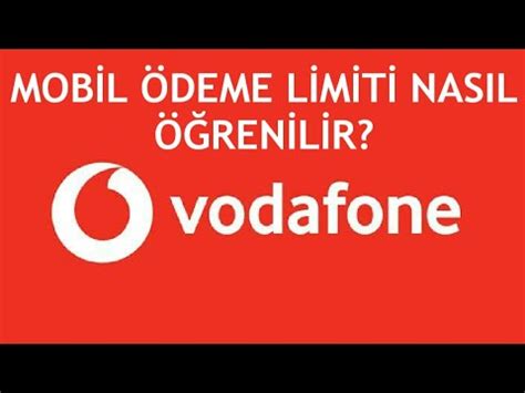 Vodafone mobil ödeme limiti